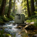 Green 20L water container, camping water storage, outdoor hydration, Australian camping gear, robust water canister, portable water tank, emergency water supply