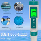 7 In 1 PH Meter TDS/EC/Salt/Temp Water Quality Monitor Tester Pen Pool Aquarium