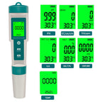 7 In 1 PH Meter TDS/EC/Salt/Temp Water Quality Monitor Tester Pen Pool Aquarium