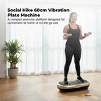 Social Hike 60cm Vibration Plate Machine Full Body Exercise Platform Gold