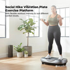 Social Hike 55cm Vibration Plate Machine Full Body Exercise Platform 200W Grey