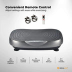 Social Hike 55cm Vibration Plate Machine Full Body Exercise Platform 200W Grey