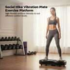 Social Hike 68cm Vibration Plate Machine Full Body Workout Platform Black