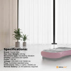 Social Hike 68cm Vibration Plate Machine Full Body Workout Platform Pink