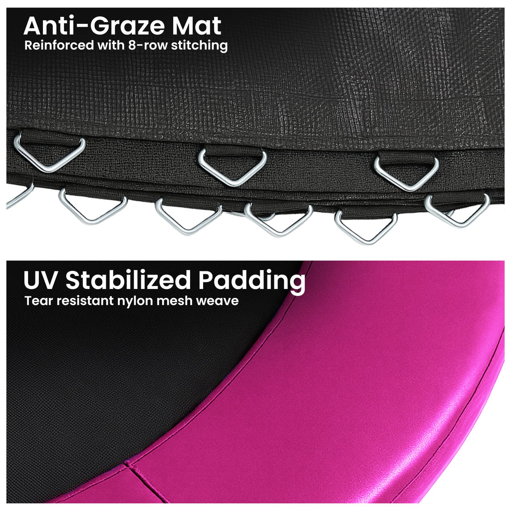 Kahuna 10ft Replacement Trampoline Safety Pad Cover and Jumping Spring Mat - Pink