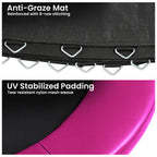 Kahuna 12ft Replacement Trampoline Safety Pad Cover and Jumping Spring Mat - Pink