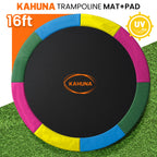 Kahuna 16ft Replacement Trampoline Safety Pad Cover and Jumping Spring Mat - Rainbow