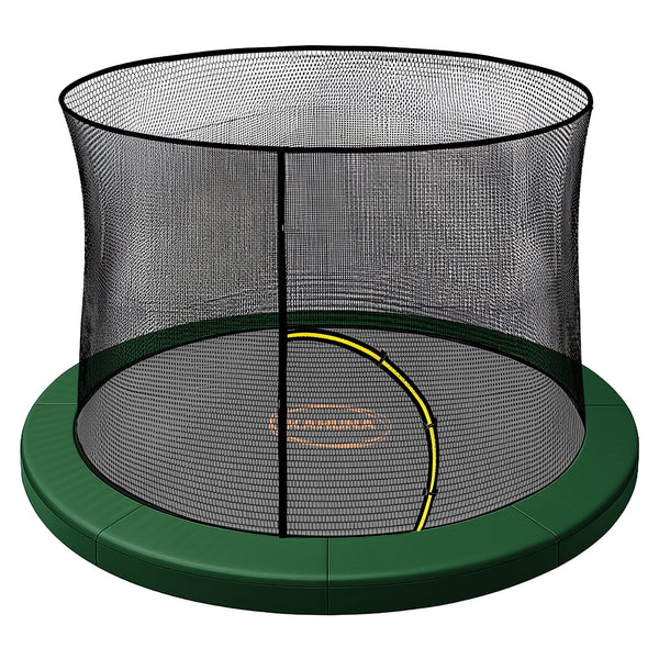 Kahuna 14ft Trampoline Pad and Net in Green
