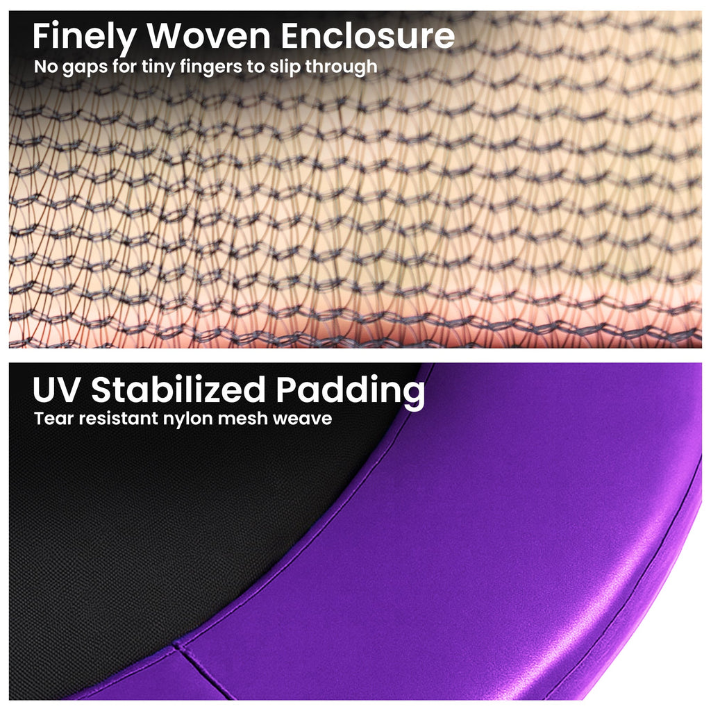 Kahuna 14ft Trampoline Pad and Net - Purple