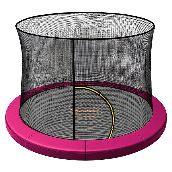 Kahuna 16ft Trampoline Pad and Net - Pink