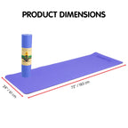Powertrain TPE Yoga Exercise Mat Home Gym Pilates Fitness 8mm Thick in Light Purple