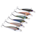 6x Popper Poppers 5cm Minnow Fishing Lure Lures Surface Tackle Fresh Saltwater