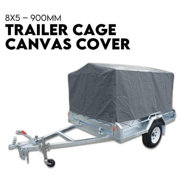 8x5 Box Trailer Cage Canvas Cover (900mm) 3ft Universal Waterproof Rip Resistant