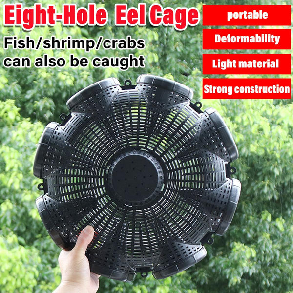 Eight Hole Eel Cage Ground Fish Trap Lobster Fishing Net