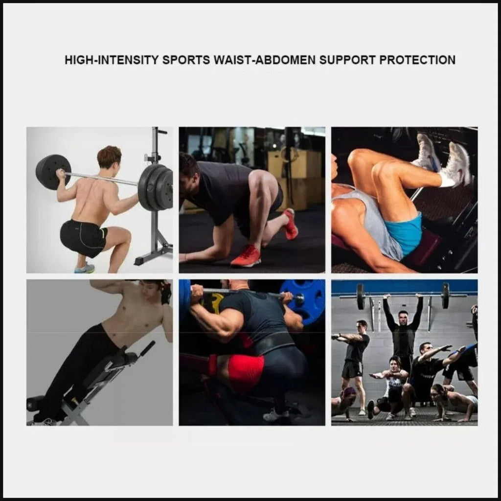 Fitness Weight Lifting Belt Barbell Dumbell Training Back Support Men Women XL - Yellow-XL