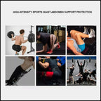 Fitness Weight Lifting Belt Barbell Dumbell Training Back Support Men Women XL - Yellow-XL