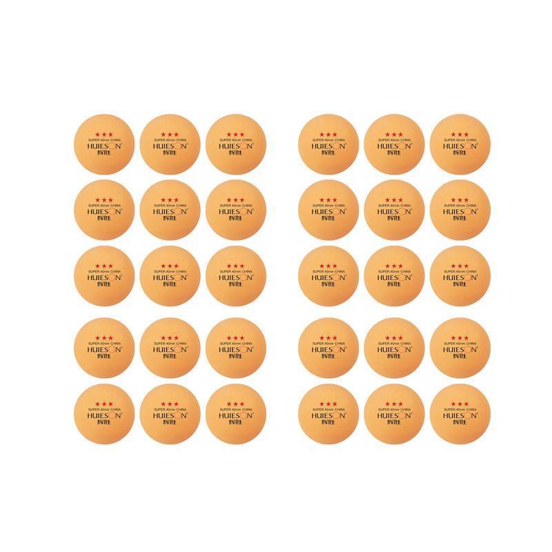 30PCS 3-Star Table Tennis Balls Professional Pingpong Ball Training Ball 40mm - White