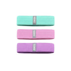Aolikes Set 3 Resistance Booty Bands Hip Circle Loop Bands Workout Exercise - Set of 3 (Pink,Grey,Black) with Bag