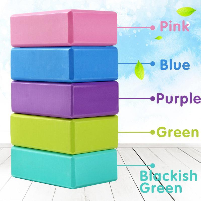 2PCS Yoga Blocks Foam Brick Fitness Exercise Stretch Gym Pilates Tool - Blackish Green