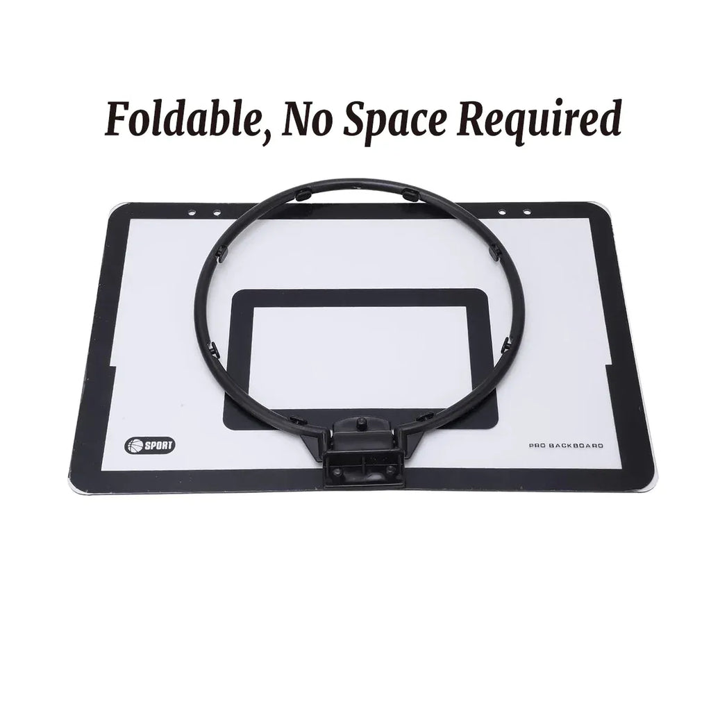 Wall Mounted Foldable Basketball Stand Indoor Outdoor Hoop Frame for Young Players