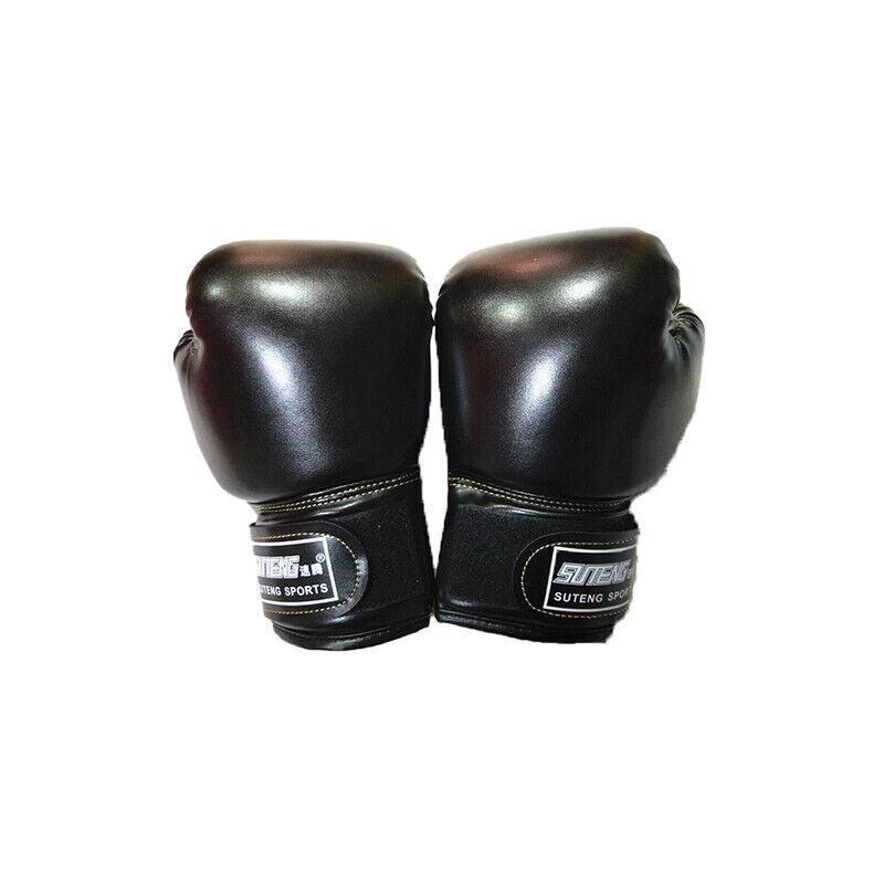 Boxing Sparring Training Gloves MMA Kickboxing Punching Gloves for Practice Sessions - Blue [Map Pattern]