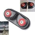 Rope Clamp Set 2PCS Aluminum Alloy Black Clip Plate Sailboat Kayak Canoe Outdoor