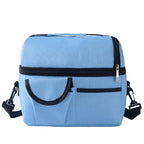 Insulated Lunch Bag Box Tote Cooler For Women Men Hot Cold Food Thermal - Blue
