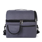 Insulated Lunch Bag Box Tote Cooler For Women Men Hot Cold Food Thermal - Blue