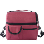 Insulated Lunch Bag Box Tote Cooler For Women Men Hot Cold Food Thermal - Grey