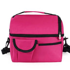Insulated Lunch Bag Box Tote Cooler For Women Men Hot Cold Food Thermal - Light Blue