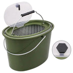 Portable Double Live Fish Bucket Breathable Fish Storage Container for Fishing - S