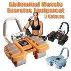 Four Wheel Abdominal Exercise Roller Elbow Support for Core Strength Training - Blue