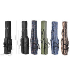 130cm Big Belly Fishing Tackle Bag Rod Storage Carry Case Outdoor Fishing Bag - Light blue camouflage