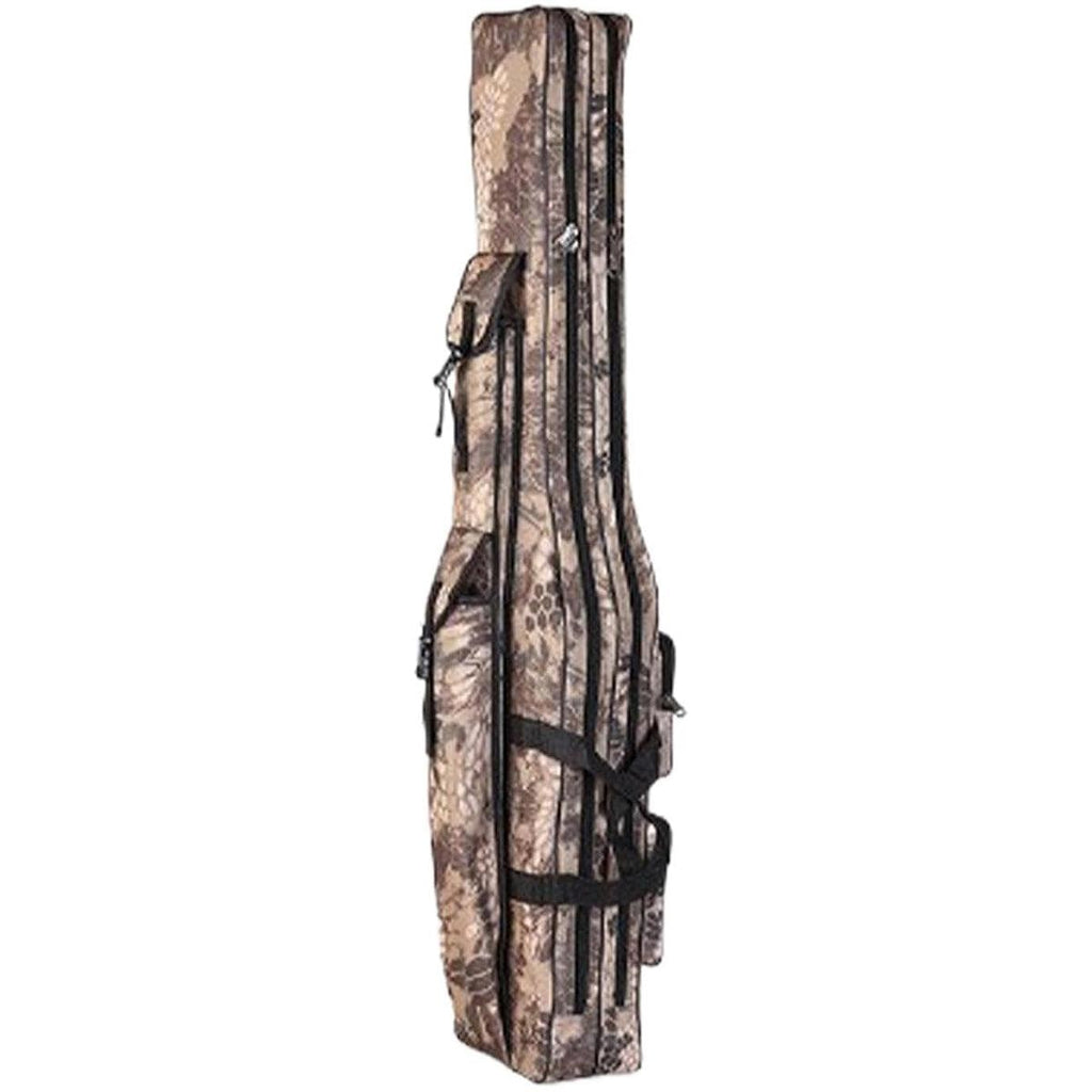 130cm Big Belly Fishing Tackle Bag Rod Storage Carry Case Outdoor Fishing Bag - Light blue camouflage