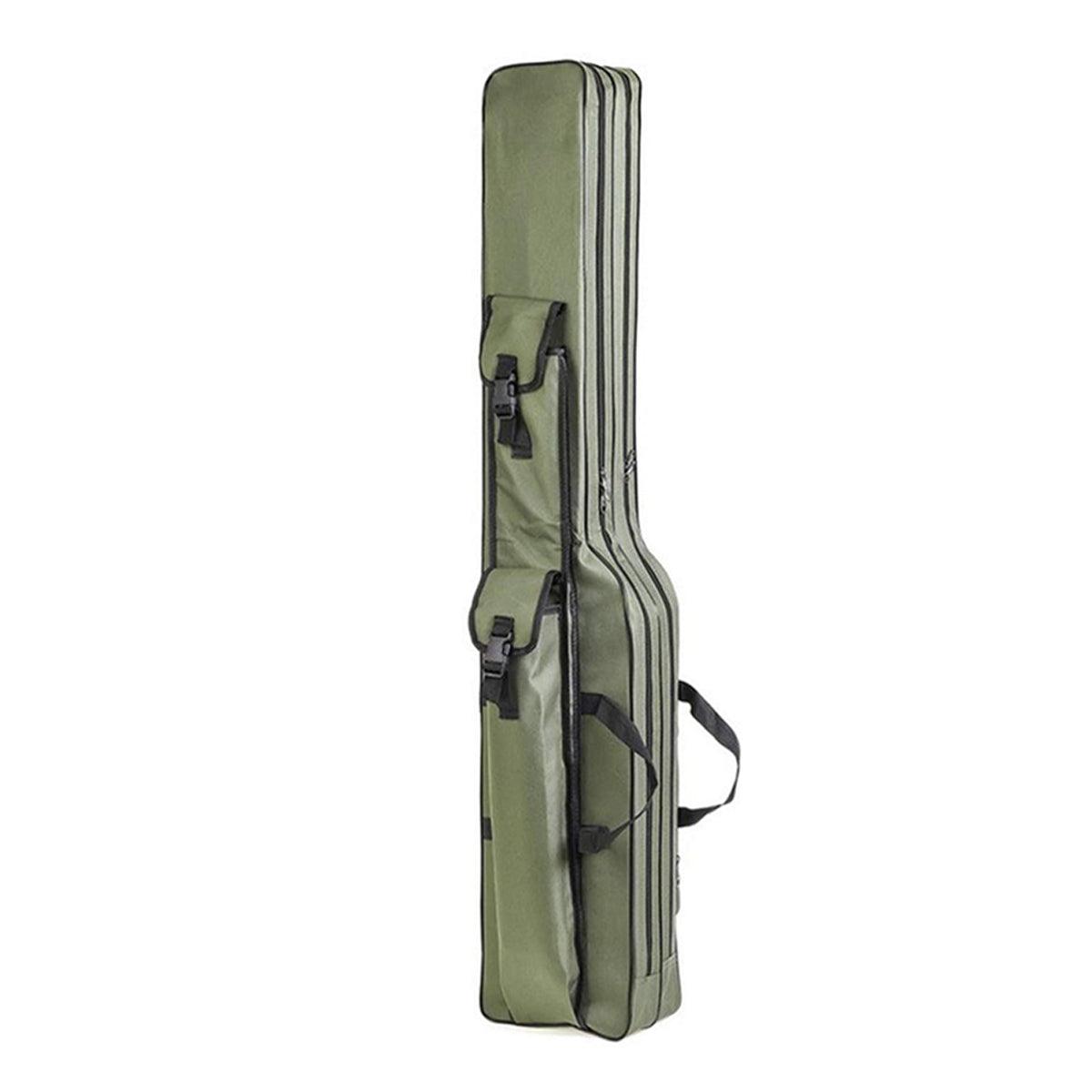 130cm Big Belly Fishing Tackle Bag Rod Storage Carry Case Outdoor Fishing Bag - Light blue camouflage