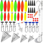 78pcs Fishing Gear Set Hooks Lures Baits Tackle Kit for Freshwater Saltwater