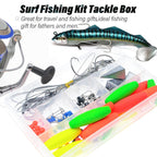 78pcs Fishing Gear Set Hooks Lures Baits Tackle Kit for Freshwater Saltwater