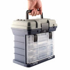 Removable 4 Tray Heavy Duty Fishing Tackle Box Storage Organizer for Tackle