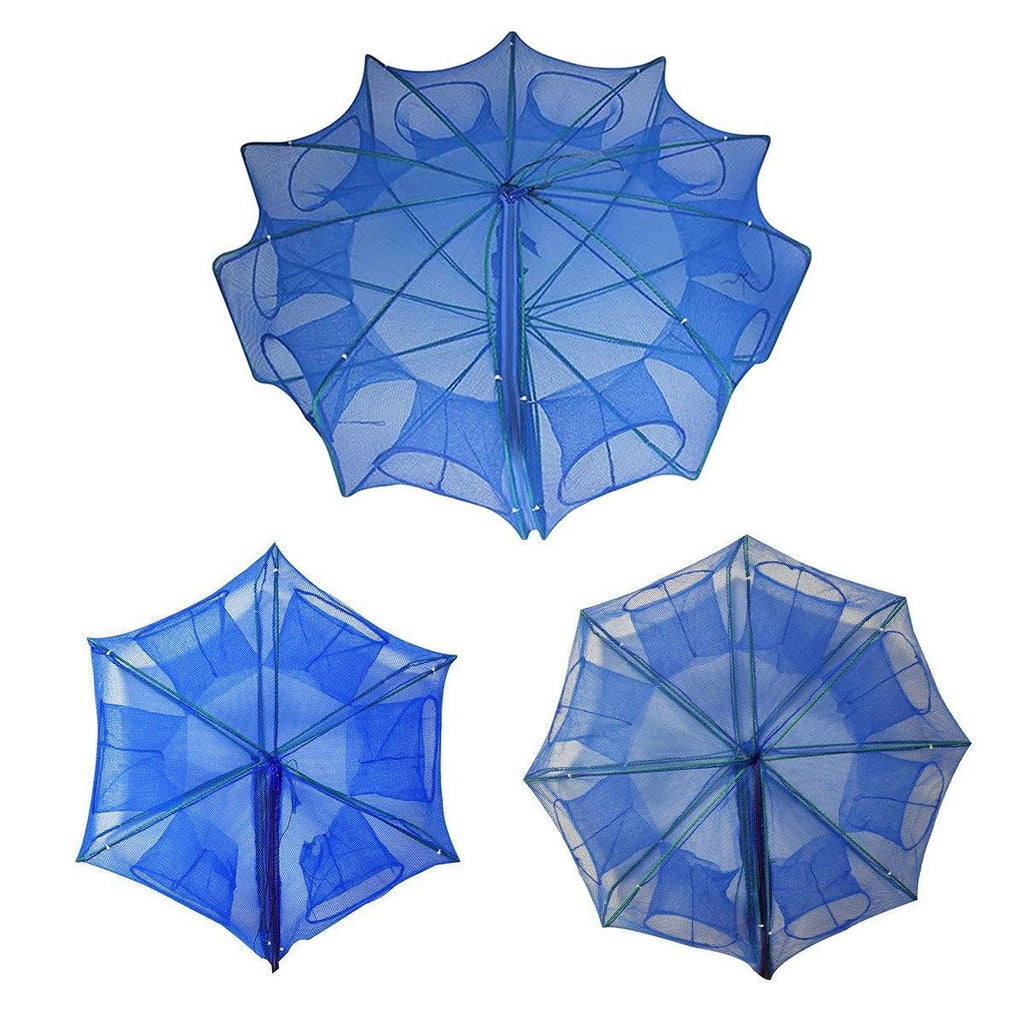 6/8/10 Holes Fishing Net Small Foldable Square Folding Shrimp Eel Lobster Trap - 8Holes