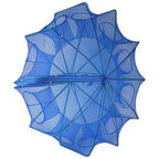 6/8/10 Holes Fishing Net Small Foldable Square Folding Shrimp Eel Lobster Trap - 8Holes