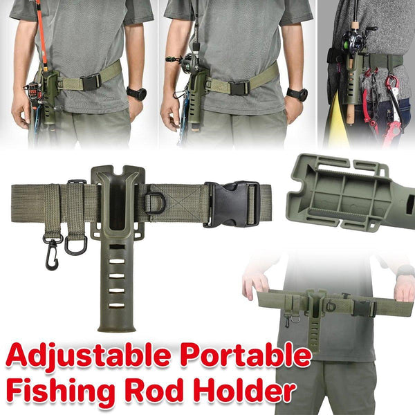 Adjustable Fishing Rod Holder Belt Portable Waist Strap