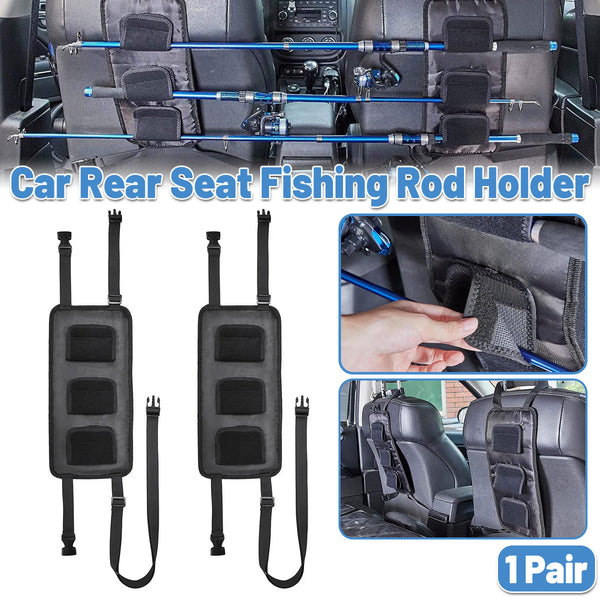 1 Pair Car Fishing Rod Holder Rear Seat Storage Rack