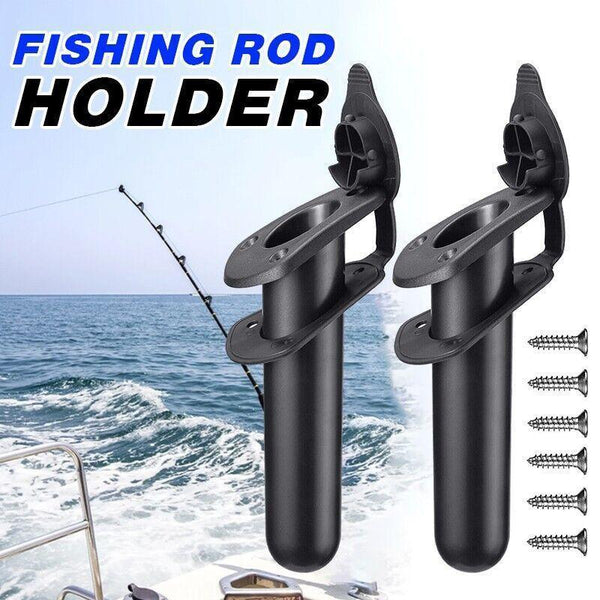 2Pcs With Cap Cover Fishing Boat Rod Holder