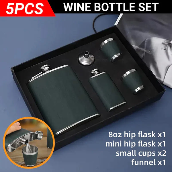 Stainless Steel Hip Flask Portable Pocket Bottle for Outdoor Travel