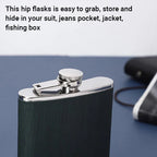 Stainless Steel Hip Flask Portable Wine Pot Flat Pocket Bottle Outdoor Travel
