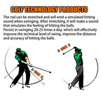 Golf Swing Training Aid Telescopic Impact Sound Stick Exercise Tool for Practice - Blue