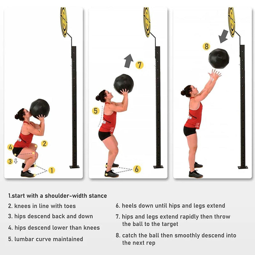Non-Elastic Soft Squat Wall Ball for Solid Gravity and Balance Training Workouts - 5kg