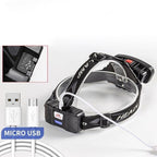100000Lm USB Rechargeable COB+LED Headlamp Torch for Work