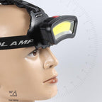 100000Lm USB Rechargeable COB+LED Headlamp Torch for Work