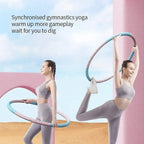 Detachable Weighted Hula Hoop Fitness Equipment for Home Exercise Use - White Purple